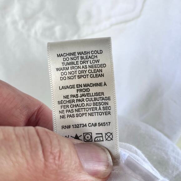 Cloth & Stone Women's White 100% Linen Button Down Top Size S - Picture 8 of 8